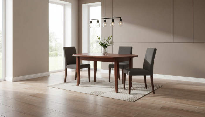 Dëscher Klassesch Iessdësch Holz Holzdësch Dëscher Iesszëmmer Neiwuer S02