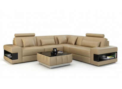 Ledercouch Sofa Modern Wunnlandschaft Ecksfa Eck Dekor Garnitur Design