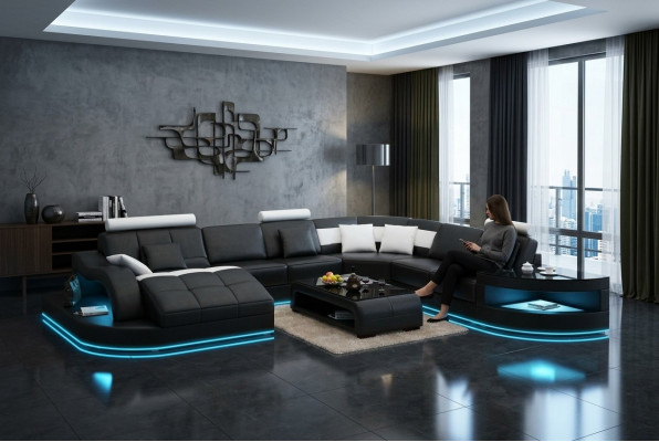 Liederkësch Sofa Couch Wunnlandschaft Ecksofa Eck Garnitur Design Modern Neit Sofa