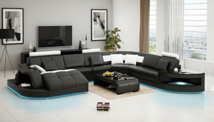 Liederkësch Sofa Couch Wunnlandschaft Ecksofa Eck Garnitur Design Modern Neit Sofa