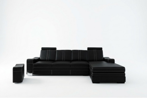 LEDERSOFA WUNNENGSLANDSCHAFT ECKSOFA NEI GARNITUR SOFA XXL LËDERCOUCH LËDERECKSOFA!