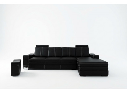LEDERSOFA WUNNENGSLANDSCHAFT ECKSOFA NEI GARNITUR SOFA XXL LËDERCOUCH LËDERECKSOFA!