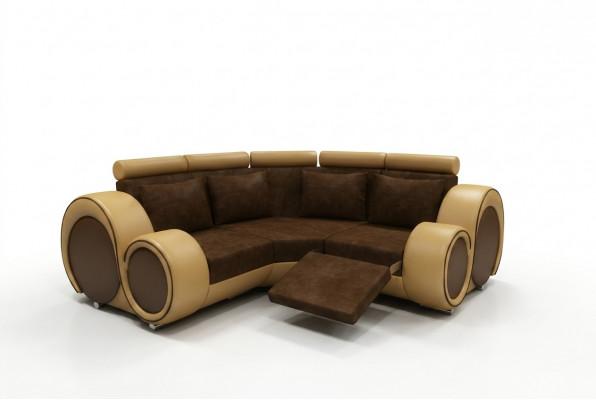 Ecksofa Sofa Canapé Polster Wunlandschaft Textil Eck Sofa Garnitur Stoff BER-X