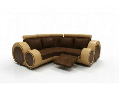 Ecksofa Sofa Canapé Polster Wunlandschaft Textil Eck Sofa Garnitur Stoff BER-X