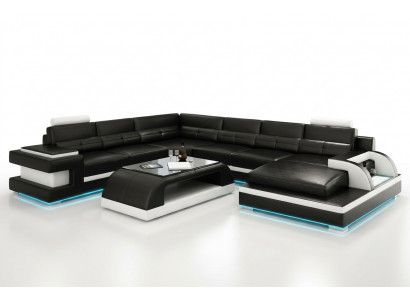 Liederkanapé Canapé Wunnlandschaft Eckkanapé Eck Garnitur Design Modern Kanapé L6017
