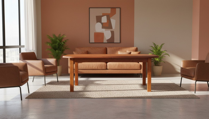 Iessdësch Holzdësch Holz Brong Dëscher Iesszëmmer Nei S11-O Miwwelen Holz Nei