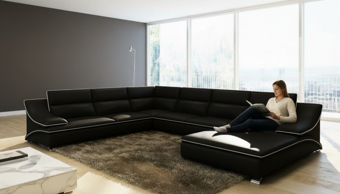 Liederdivan Canapé Sofagarnitur Nei 3+2+1 Sëtzer Garnitur Design Modern Sofa