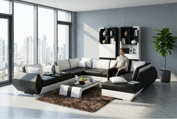 Liederdivan Canapé Sofasett Nei Eckdivan Eck Set Design Modern Divan R7002