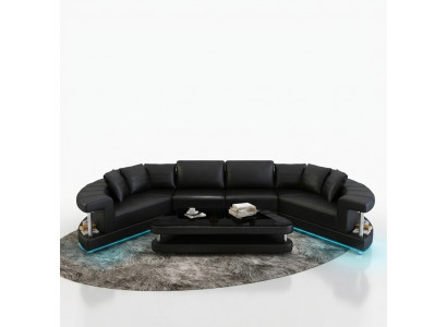 Ledercouch Wunnlandschaft Wénkelcouch Eck Garnitur Ronn Design Sofa Nei R7007E