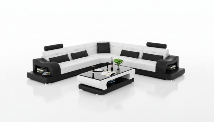 Liederkanapee Couch Wunnlandschaft Dekor Eck Eckcanapé Modern Garnitur Design