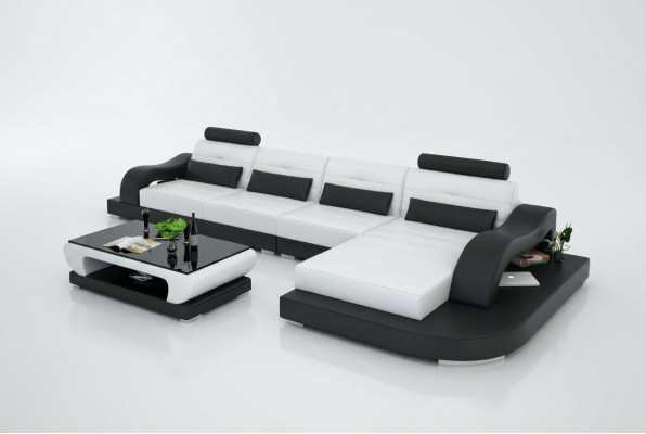 Canapé Liederkanapé Couch Wunnlandschaft Eckkanapé Ecke Garnitur Modern Design
