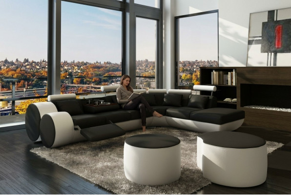 Eckcouch Sofa Couch Polstersëtzt Landschaft Lieder Eckmiwwelen Garnitur Sofas Madrid