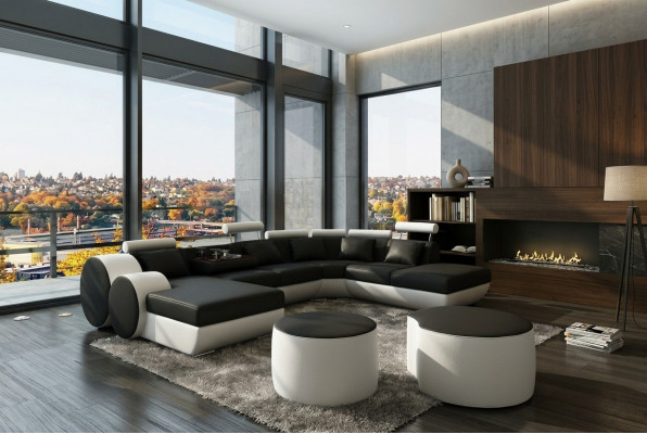 Eckcouch Sofa Couch Polstersëtzt Landschaft Lieder Eckmiwwelen Garnitur Sofas Madrid