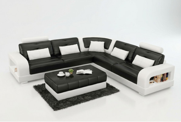 Ledersofa Sofa Eckcouch Ecksofa Sofagarnitur Designer Couch Wunnlandschaft