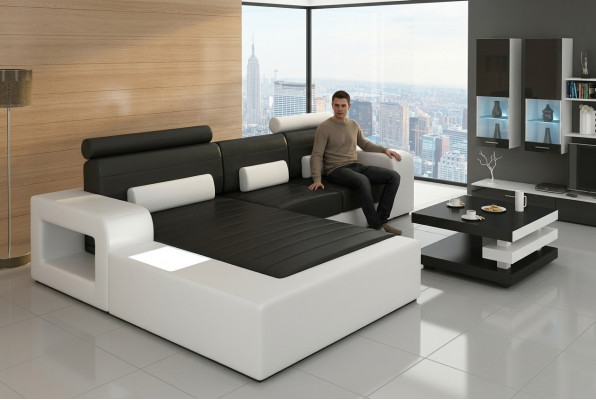 LEDER *MOD H2209 BETA* ECKCOUCH GARNITUR LEDERCOUCH NEI SOFA GARNITUR ECKSOFA