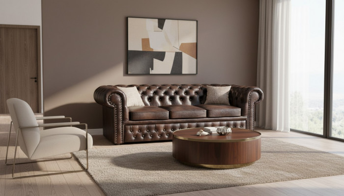 Chesterfield Sofa Canapé Liederzofa Polster Garnitur Leicester Wunn Couchen Nei