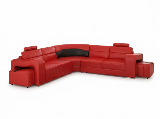 Liederkanapé Eckkanapé Eckgarnitur Designer Wunndekor L-Form Kanapé Sëtz Sofa Pisa