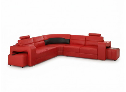 Liederkanapé Eckkanapé Eckgarnitur Designer Wunndekor L-Form Kanapé Sëtz Sofa Pisa
