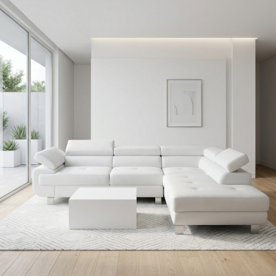 Eckcouch Canapé Sofa Wohnlandschaft Garnitur Gepolstert Ecke Schlofcouch Bettfunktioun