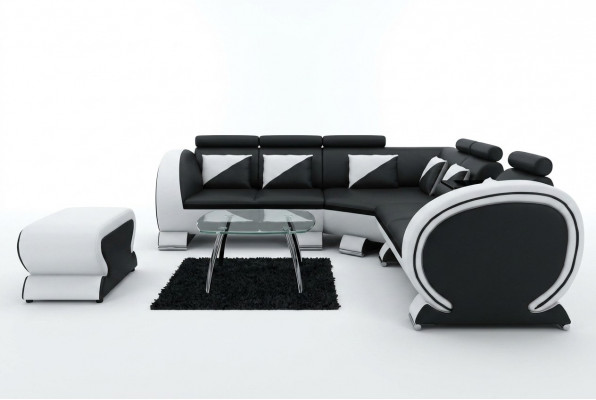 Designer Eckcouch Sofa Polstersëtzkombinatioun Lounge Couchen Wonnerlandschaft