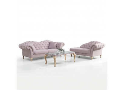 Chesterfield Sofagarnitur Sofa Polster Set Chaiselounge Klassesch Stil Couch