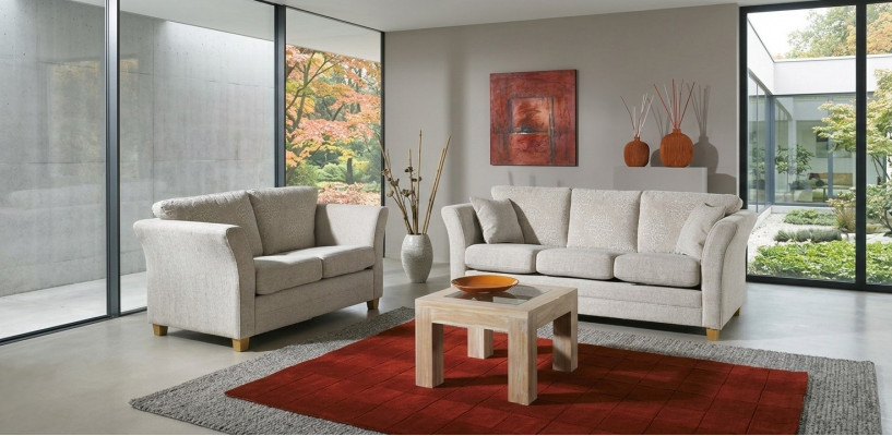 Sëtzgrupp Sofagarnitur 3+2 Plaze Gepolsterte Couchen Ensemble Designer Miwwelen