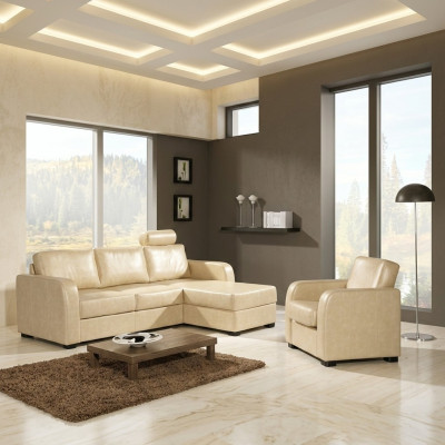 Eckcouch Sofa Canapé Lieder Textil Stoff Wunnlandschaft Garnitur Polster Eck CAPRI