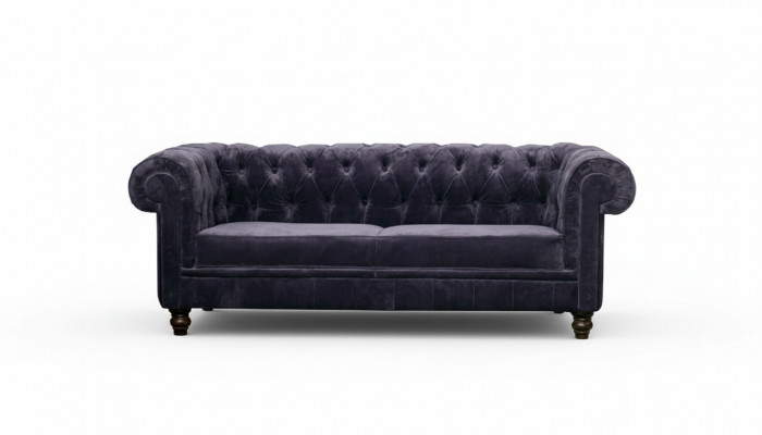 Edele Designer Chesterfield Sofa Polster Couch Sëtz Textil Stoff Garnitur Samt