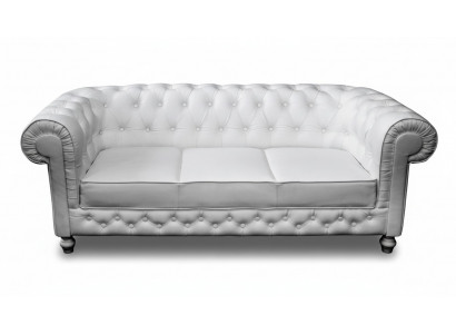 Chesterfield Couch Sofa Garnitur 3 Sëtzer Polster Lieder Sofas Couchen WHITTBY