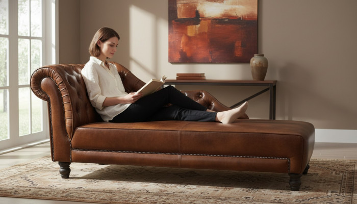 Chaiselongue, Chesterfield, Léif, Chaise, Lieder, Textil, Stoff, Sofa, Relax