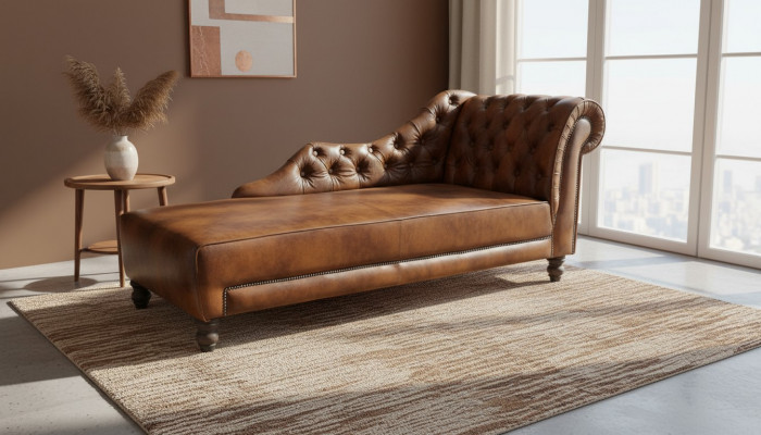 Chaiselongue, Chesterfield, Léif, Chaise, Lieder, Textil, Stoff, Sofa, Relax