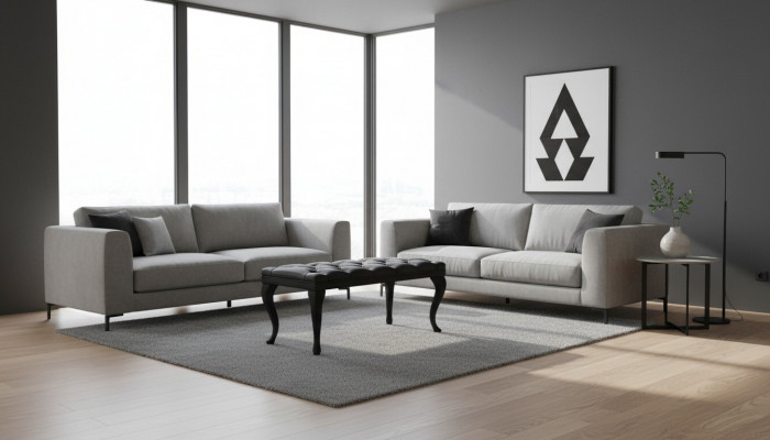 Chesterfield Hocker Bäistellhocker Ottomane Couch Lieder Stoff Textil Bäistell
