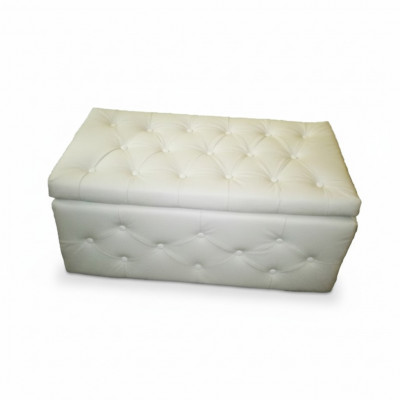 Hocker Chesterfield Beistellhocker Ottomane Canapé Lieder Stoff Textil CHESTER17