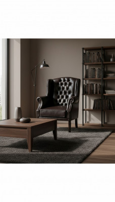 Chesterfield Koméesessel, Ouersessel, Fernsehessel, Canapé, Relax Lieder Sofa Sëtz C.15