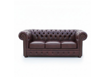 Chesterfield Sofa Couch Polster 3 Sëtz Klassesch Couchen Garnitur Nei