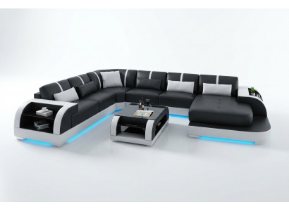 Liederkanapé Couch Wunnlandschaft Eckssofa Eck Garnitur Design Modern Sofa