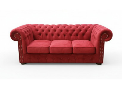 Chesterfield Sofa Canapé Polster Stoff Textil 3er Garnitur Designer Sofas Canapéen