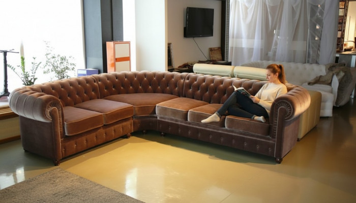 Ecksofa Chesterfield Sofa Garnitur Eck Eck Canapé Polster Sëtz Sofa Garnitur Nei