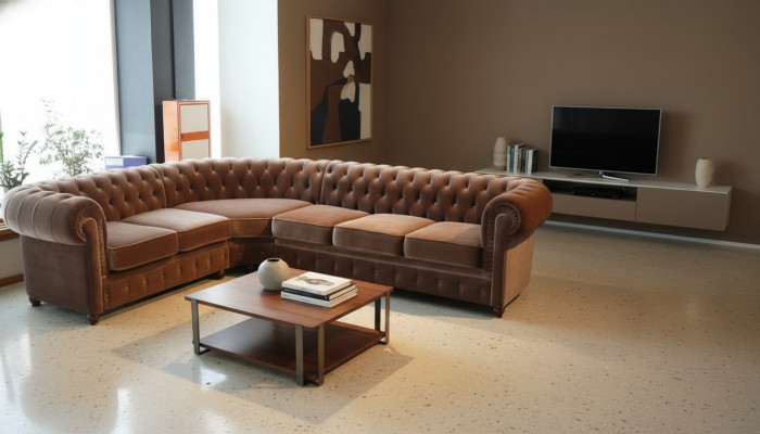 Ecksofa Chesterfield Sofa Garnitur Eck Eck Canapé Polster Sëtz Sofa Garnitur Nei