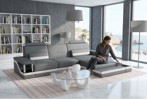 Ecksofa Sofa Couch Polster Wunnlandschaft Lieder Eck Sofae Garnitur L Form HHVI