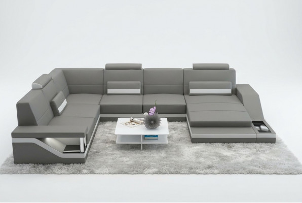Designer U-Form Canapé Ecksofa Polster Garnitur Eckgarnitur Canapé Wunnlandschaft