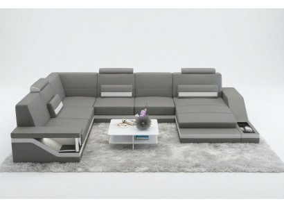 Designer U-Form Canapé Ecksofa Polster Garnitur Eckgarnitur Canapé Wunnlandschaft