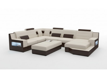 Wohnlandschaft Ecksofa Sofa Canapé Polster Garnitur Liederdivan Schlofssofa