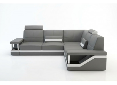 Liederdivan Eckcouch Sofa Canapé Poster Eckgarnitur Sofas Stoff Lieder Garnitur Nei