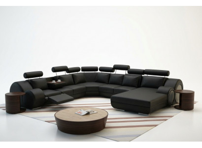 Designer Canapé Wunnlandschaft U-Form Canapé Eckcanapé Polster Garniture Eckeinheit