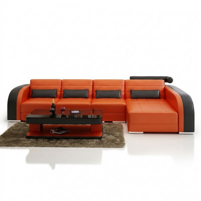 Grouss Canapé Sofa Wunnlandschaft Polster Eck Lieder Sofa Garnitur Canapéen Bergamo