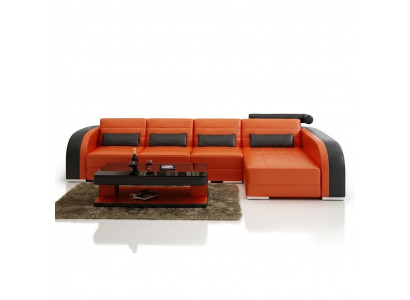 Grouss Canapé Sofa Wunnlandschaft Polster Eck Lieder Sofa Garnitur Canapéen Bergamo