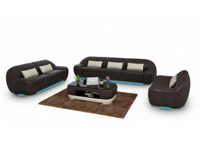 Liederdivan Canapé Sofa-Ecksofa-Eckgarnitur Design Dekor Modern Sofa