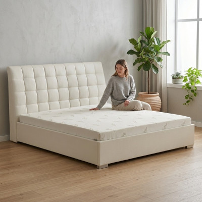 Bett Duebelbett Designerbette Duebelbett Lieder Polster Textil Bett Stoff