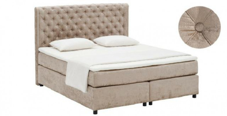 Kontinentale Boxspring héich Duebel Bett Better Polster Lieder Textil Bett Neit